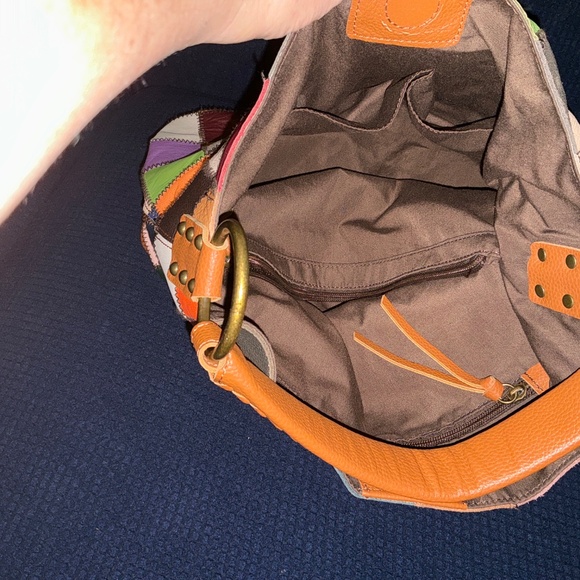 Vintage Patchwork Hobo Leather Bag - Picture 5 of 7